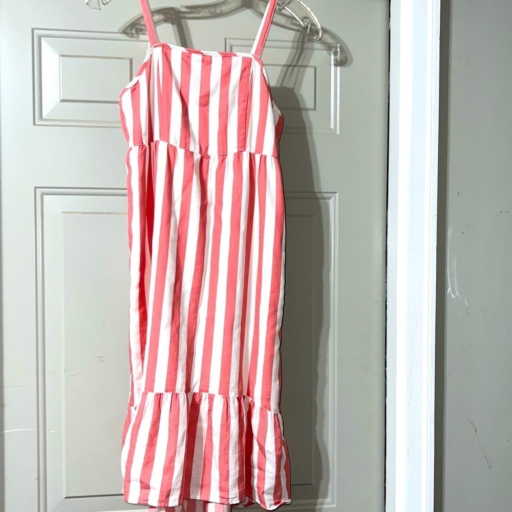 ABERCROMBIE Kids Girl’s spaghetti strap, ruffle, cotton sundress